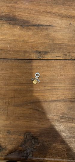 Two-tone Celestial Triple Dangle Charm, Sterling Silver, 14k gold plating
