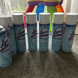 7  Bottles Lysol Professional Disinfectant Spray, Crisp Linen, 19oz