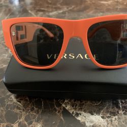 Authentic Versace Sunglasses Orange In Case