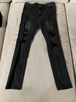 Black Distressed Skinny Jeans