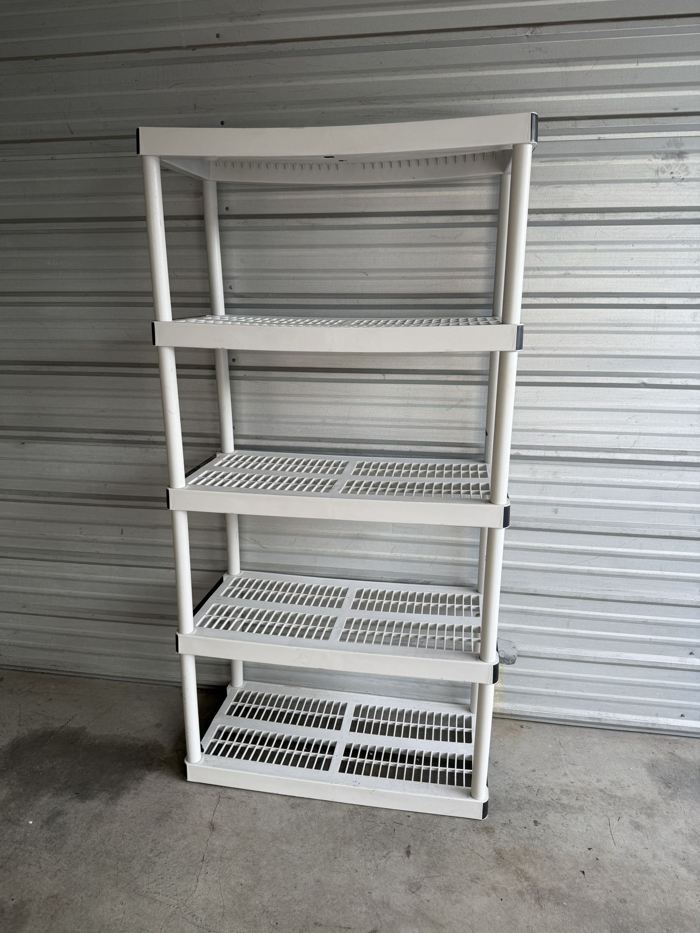 5-Tier Plastic Garage Storage Shelving Unit
