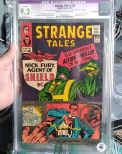 Strange tales 135 comic book first appearance of nick fury cgc graded 9.2 restored Send In Best Offer