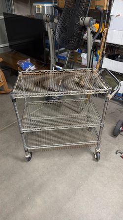 Metal push cart 2 1/2’ x one and a half feet three she
