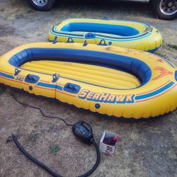 Two Rubber Rafts One Two Man One One Man
