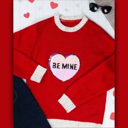  Be Mine Valentine's Day Adult Unisex Sweater size XS ♥️✨️💕