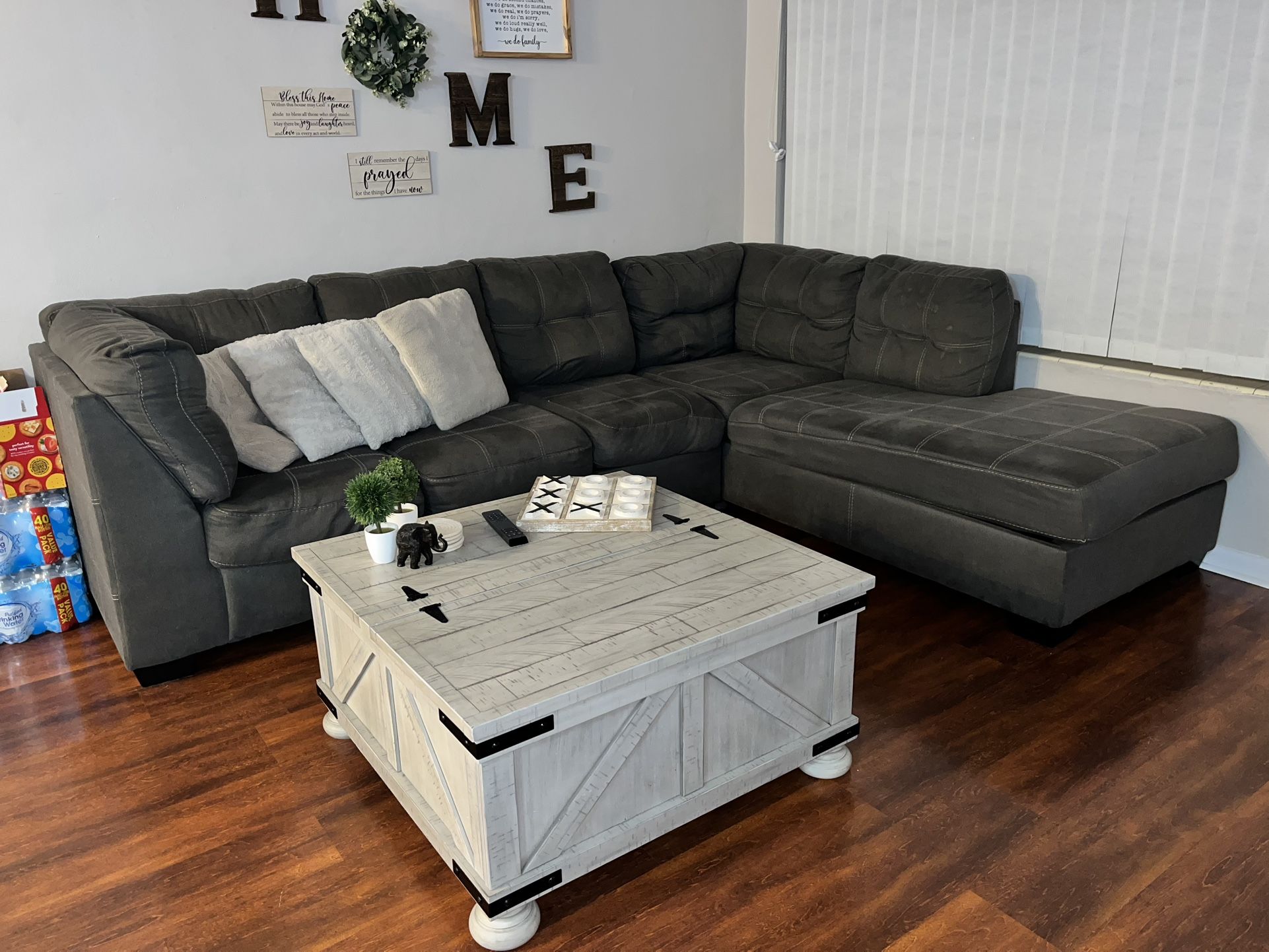 Dark Grey Sectional Couch