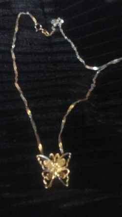 real 14k white gold necklace