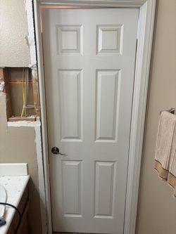 White Door  with all the trimmings