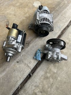 Starter Alternator And Power Steeering Pump