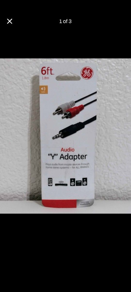 Ge Audio "Y" Adapter 6 ft