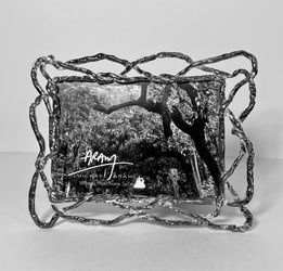 Michael Aram Wisteria 5x7 Silver Photo Frame | Designer Metal Picture Frame