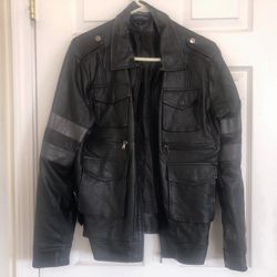 Black Leather Jacket - AOWO7S