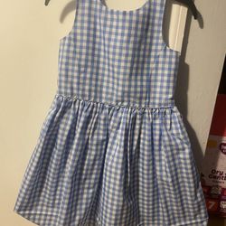 Blue And White Checkerd Dress 