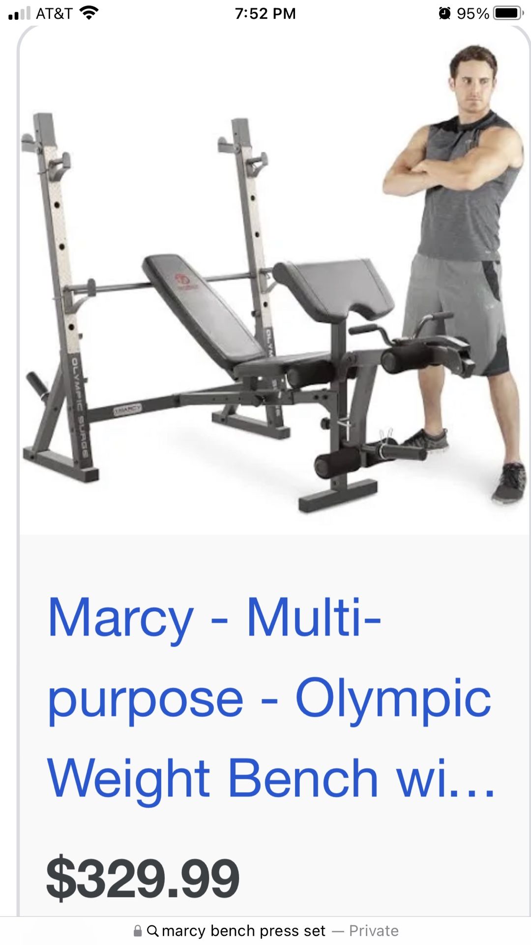 Marcy Full Workout Bench Press 