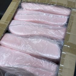 Memory Foam Pillow – Pink Zippered Washable Cover (Brand New)  Brand new memory foam pillow with soft pink cover. Cover has a zipper and is removable 