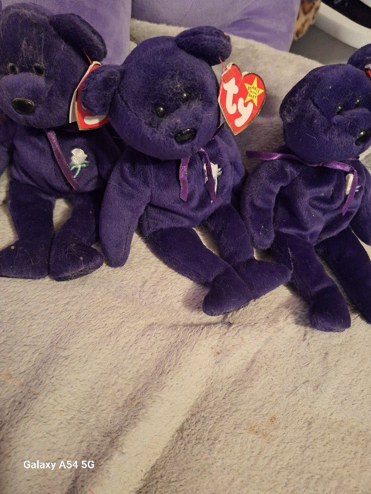 3 Princess Diana Beanie Babies