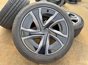 WE DELIVER (4) OEM 2026 Tesla Model X Perihelix 20" Gunmetal Continental TIRES W/ SENSORS AND CAPS