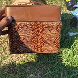 Snake Skin Style Make Up Bag