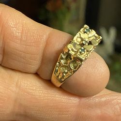 10K Gold Nugget Ring