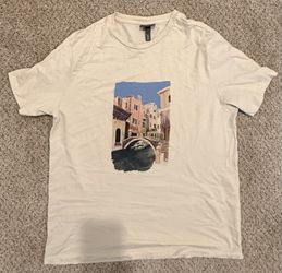 White Graphic Art Tee (Venice / Europe Scene)