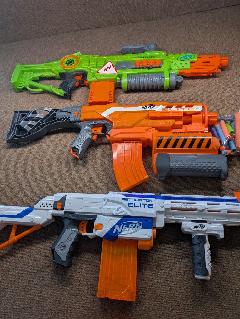 3 NERF guns rifles Tested