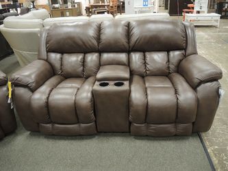 HomeStretch Drifter Zero G Triple Power Cons Love - Brown | Loveseat | Small Sofa