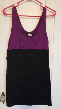 black and purple dress