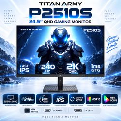 Titan Army P2510S - 24.5-inch 240Hz 2560x1440 Gaming Monitor, IPS 1ms