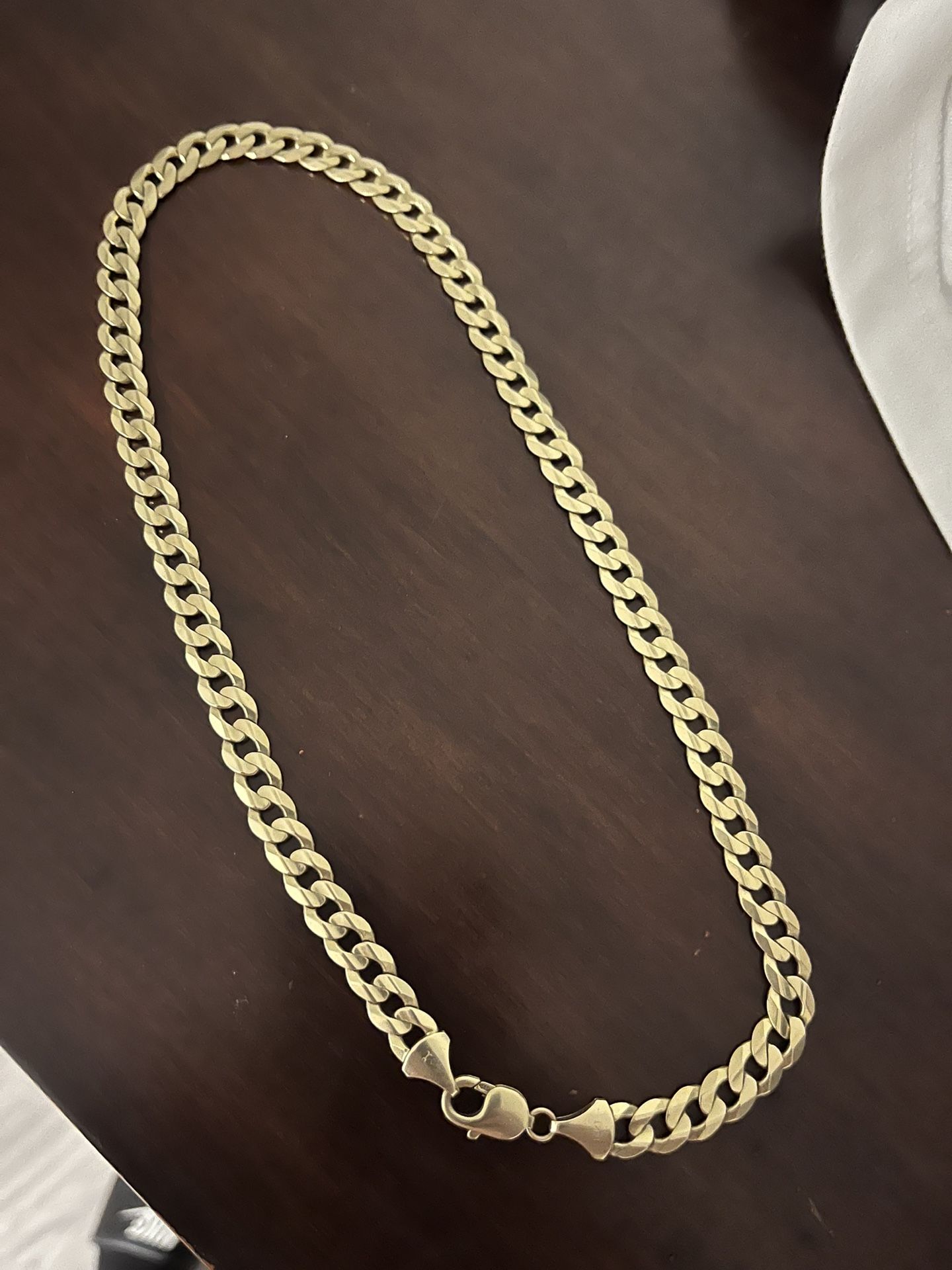 9mm Flat Curb 14KT Solid Gold 59.1 Grams
