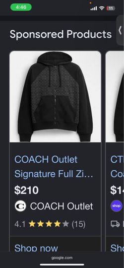 Coach Zip up