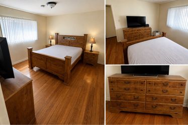 Bedroom Set with Bed Frame and Dresser