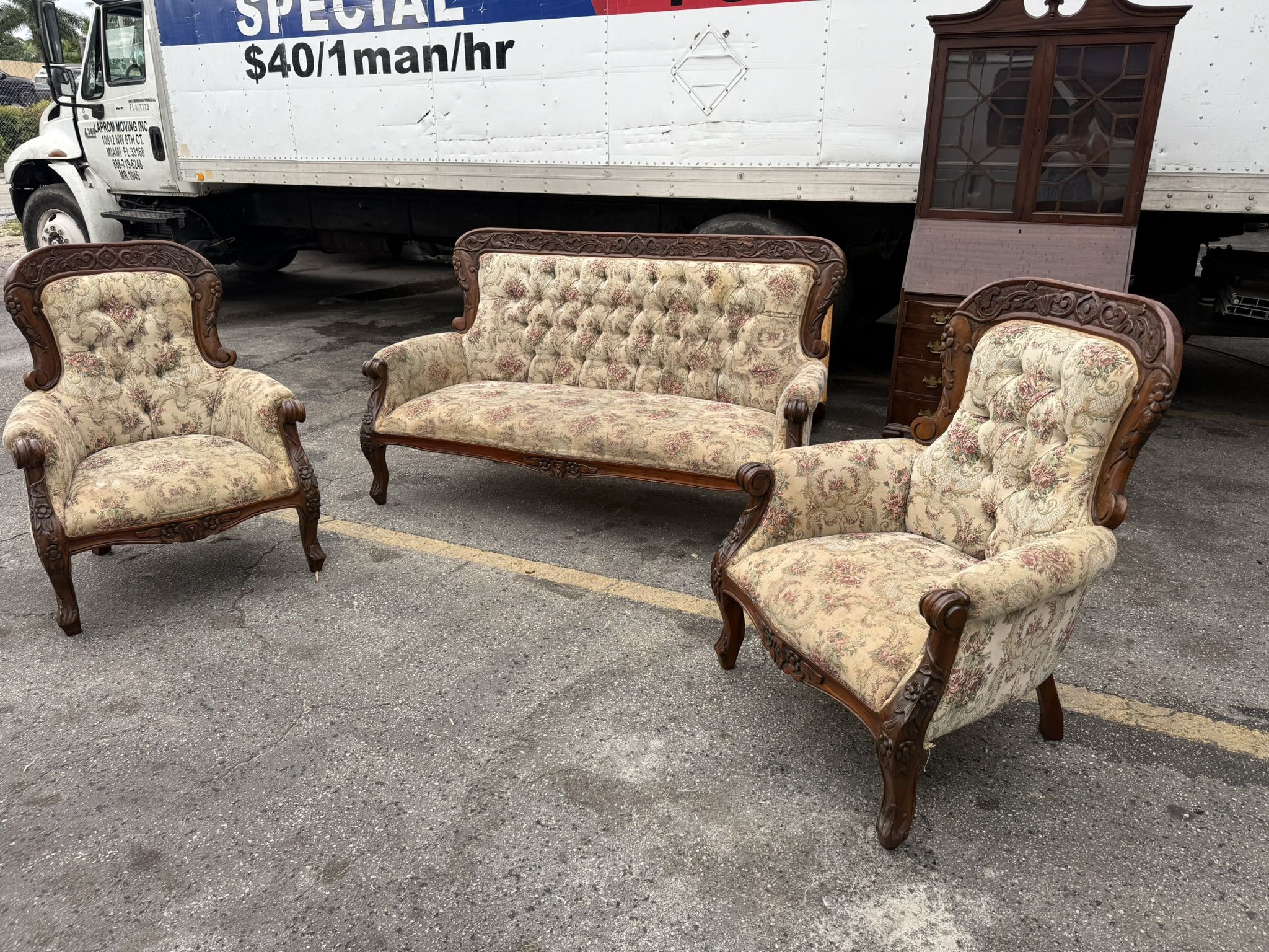 Antique Sofa And 2 Chairs
