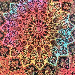 Psychedelic Bohemian Star Mandala Tapestry Wall Hanging Room Home Decor 