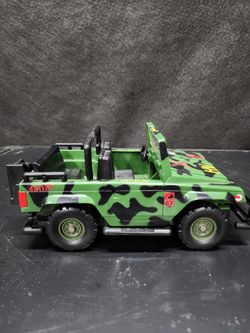 Vintage 1992 Lanard The Corps! Swamp Masher 4x4 Camo Jeep - 3.75" G.I. Joe Scale