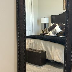 Brown Leather Mirror