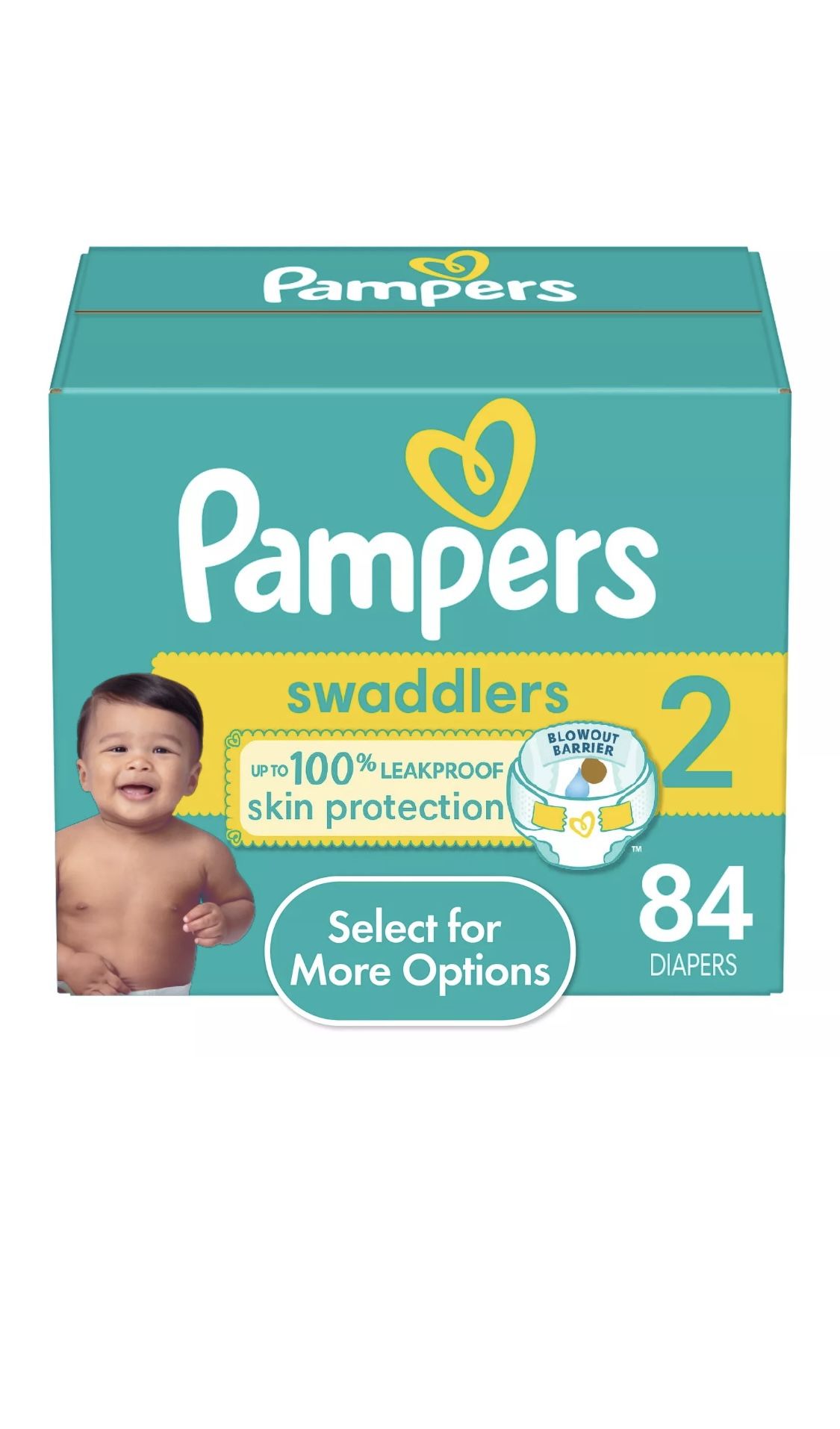 Made In USA! Baby Diapers—Pampers Swaddler, Size 2 - 84 Pack —local pickup ONLY!