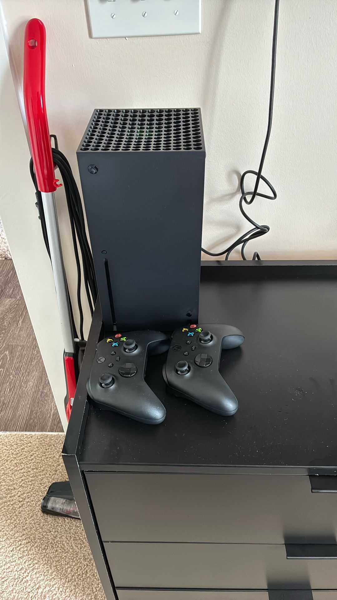 Xbox Series X With Two Controllers 