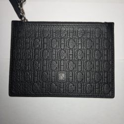 Carolina Herrera
Carolina Herrera Black Leather Zip Wristlet Pouch