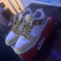 Nike Dunk Low Retro Bronzine/Coconut Milk Gold, Size 12.5