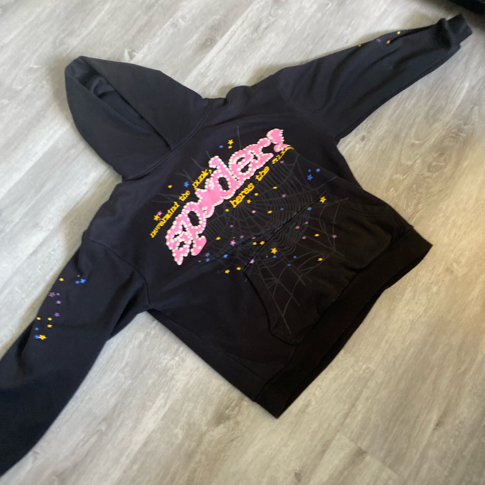 Black And Pink Spider Hoodie