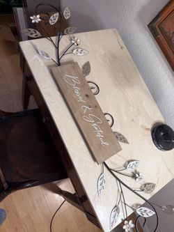 40” Wide Metal & Wood Wall Art Piece