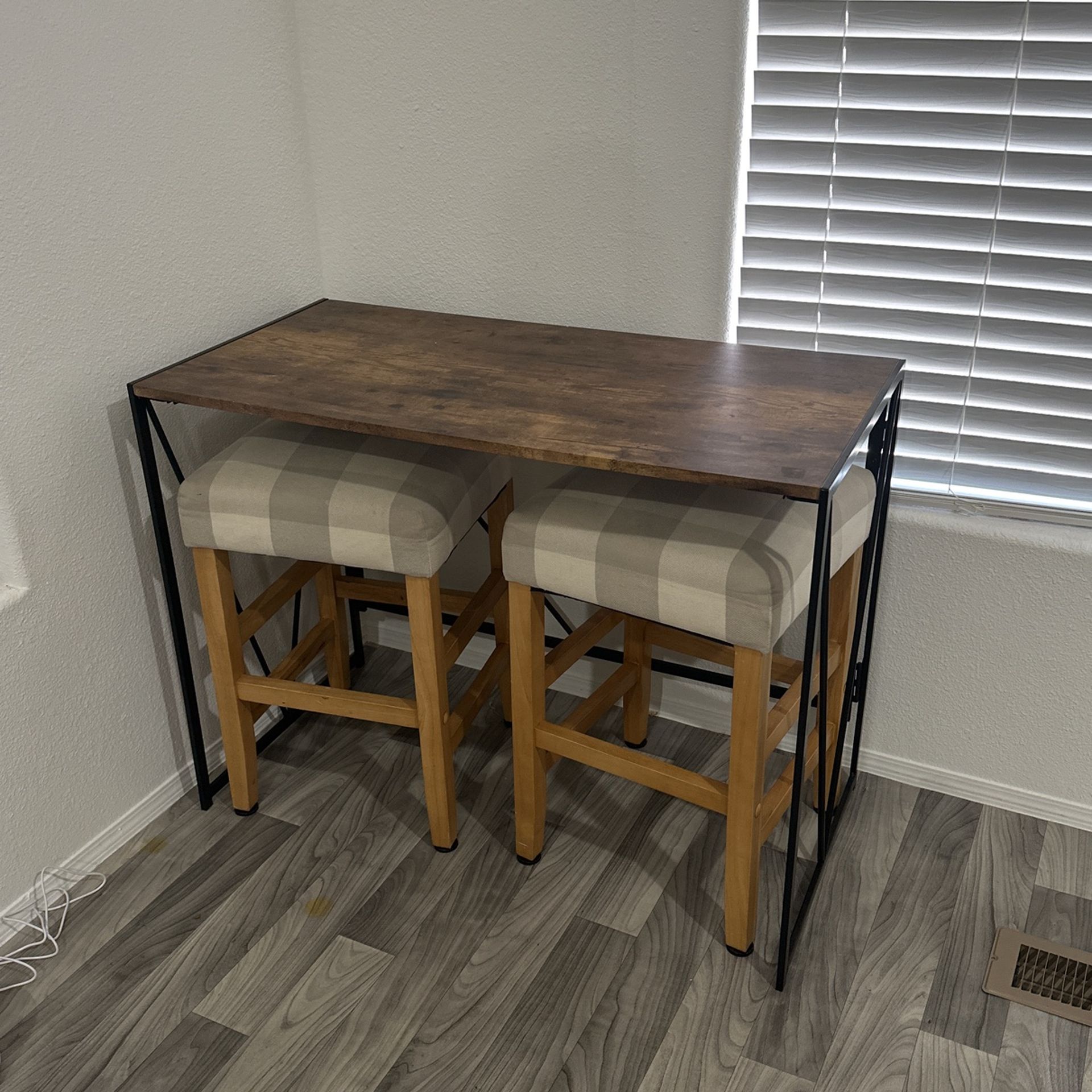 small kitchen table and stools