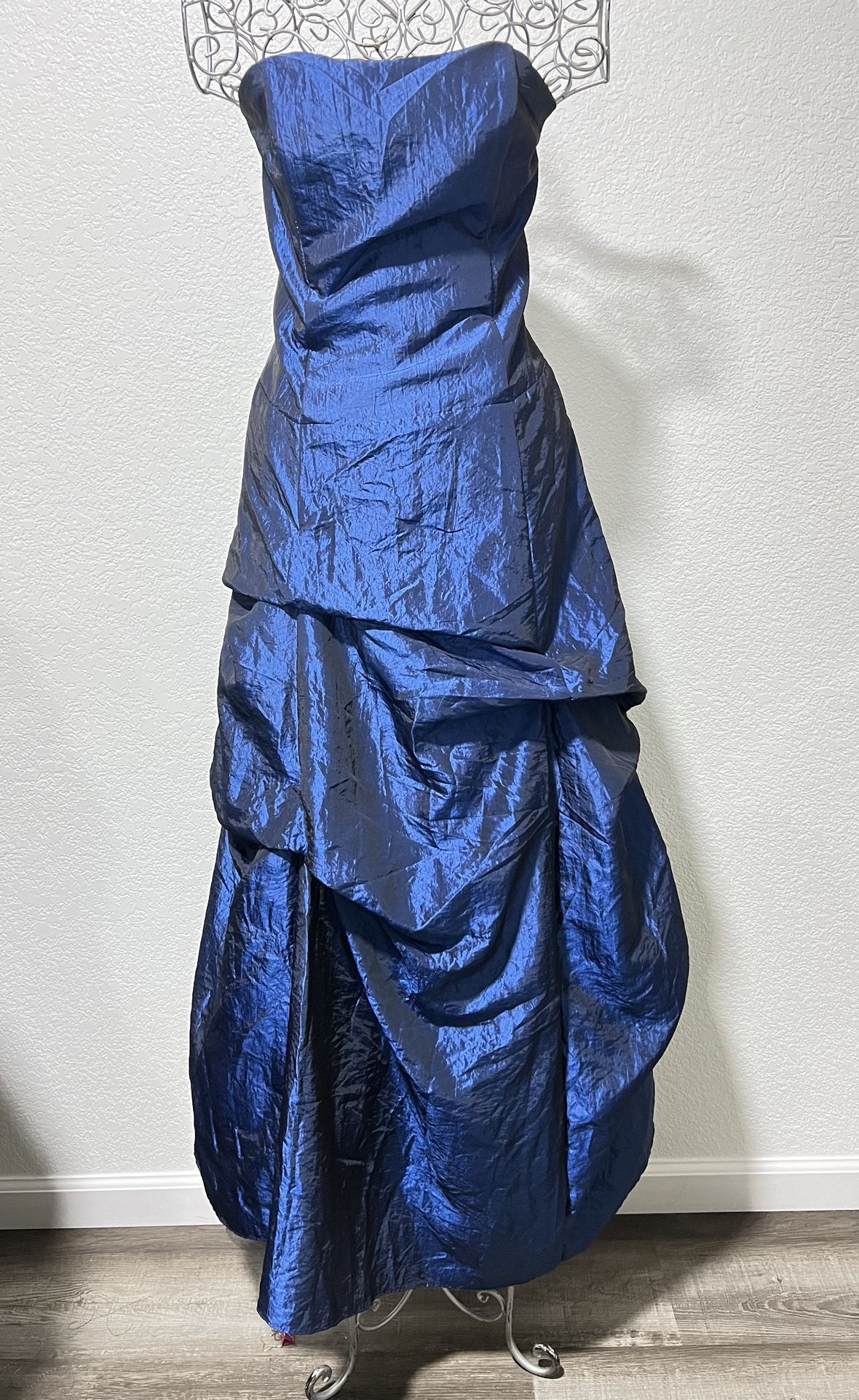 Vintage iridescent blue corset back prom Vintage iridescent blue corset back prom dress dress Fiesta size M