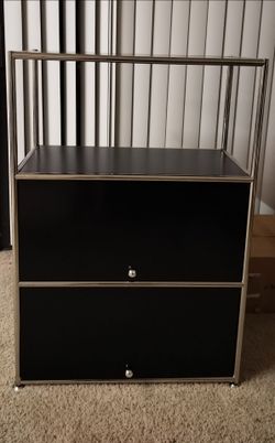 Assembled Quality metal black cabinet/ see photos for measurements/ see discription 👍