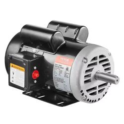 6} 5HP Air Compressor Electric Motor, 230V 25 Amps, 56HZ Frame 3450RPM, 7/8" Keyed Shaft, 2.25" Shaft Length, Single Phase, CCW/CW (Factory Setting is