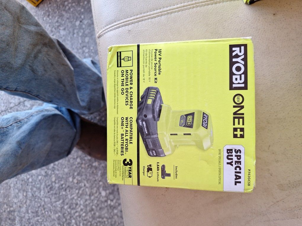 ryobi 18v portable power source kit