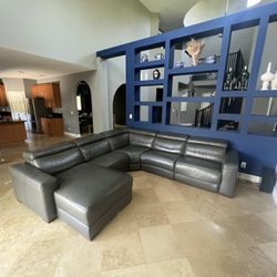 Macy’s Genuine Leather Sofa