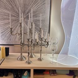 Set Of Candle Holders And Candelabras