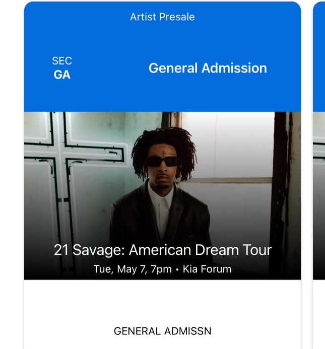 21 Savage Concert Tickets