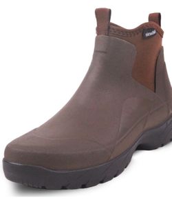 hellorain Mens Rain Boots, Neoprene Rubber Boots for Men, Waterproof Insulated Rain Boots, Women Rubber Boots Durable Rubber Work Boots